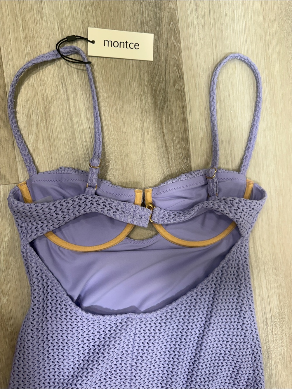 Montce Lavender Crochet Petal Long Slip Dress - Picture 8 of 8
